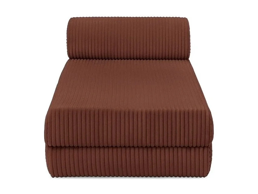 Canapé d'angle modulable et convertible 6 places - Velours côtelé XL - Terracotta