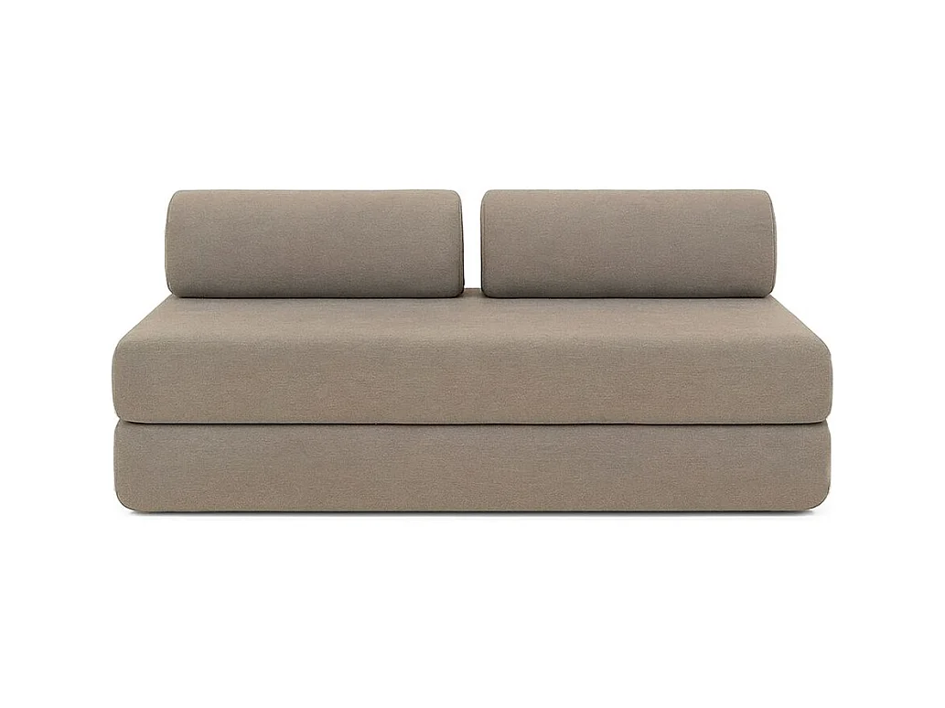 Canapé droit modulable et convertible 3 places - Tissu lisse - Taupe