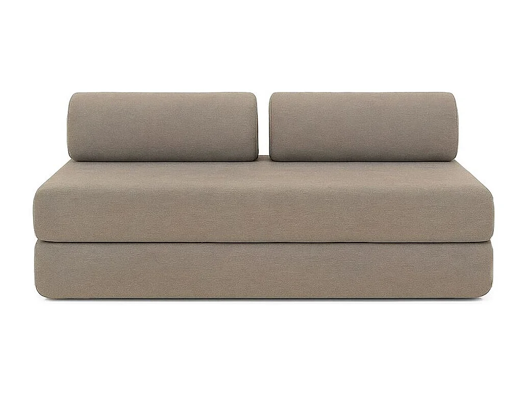 Canapé droit modulable et convertible 3 places - Tissu lisse - Taupe