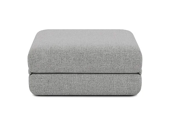 Canapé d'angle modulable et convertible 4 places - Tissu tweed - Gris