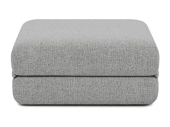 Canapé d'angle modulable et convertible 4 places - Tissu tweed - Gris