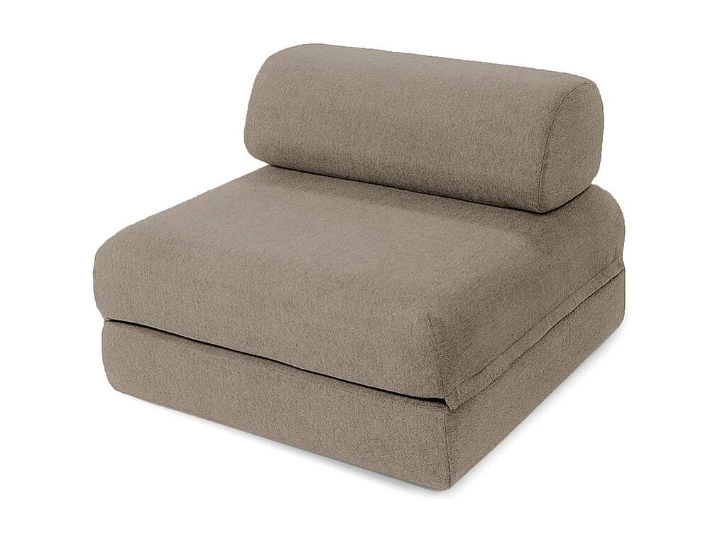 Canapé droit modulable et convertible 4 places - Tissu lisse - Taupe