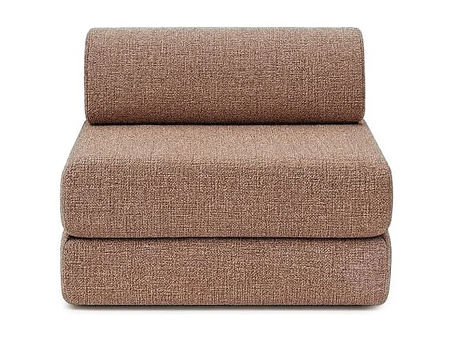 Canapé droit modulable et convertible 6 places - Tissu tweed - Rouge