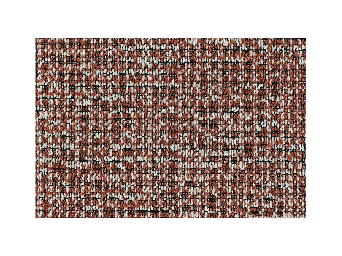 Canapé droit modulable et convertible 4 places - Tissu tweed - Rouge