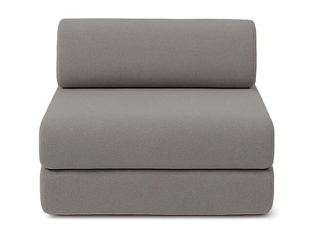 Canapé droit modulable et convertible 3 places - Tissu lisse - Gris