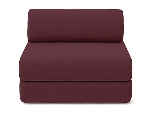Canapé d'angle modulable et convertible 6 places - Tissu lisse - Rouge