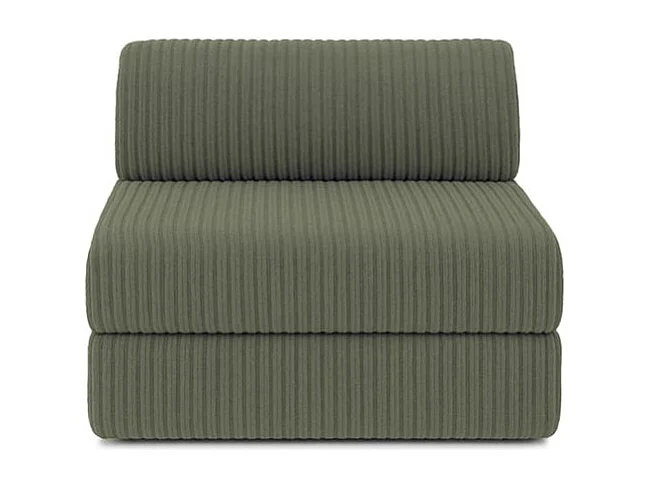Canapé d'angle modulable et convertible 6 places - Velours côtelé XL - Vert