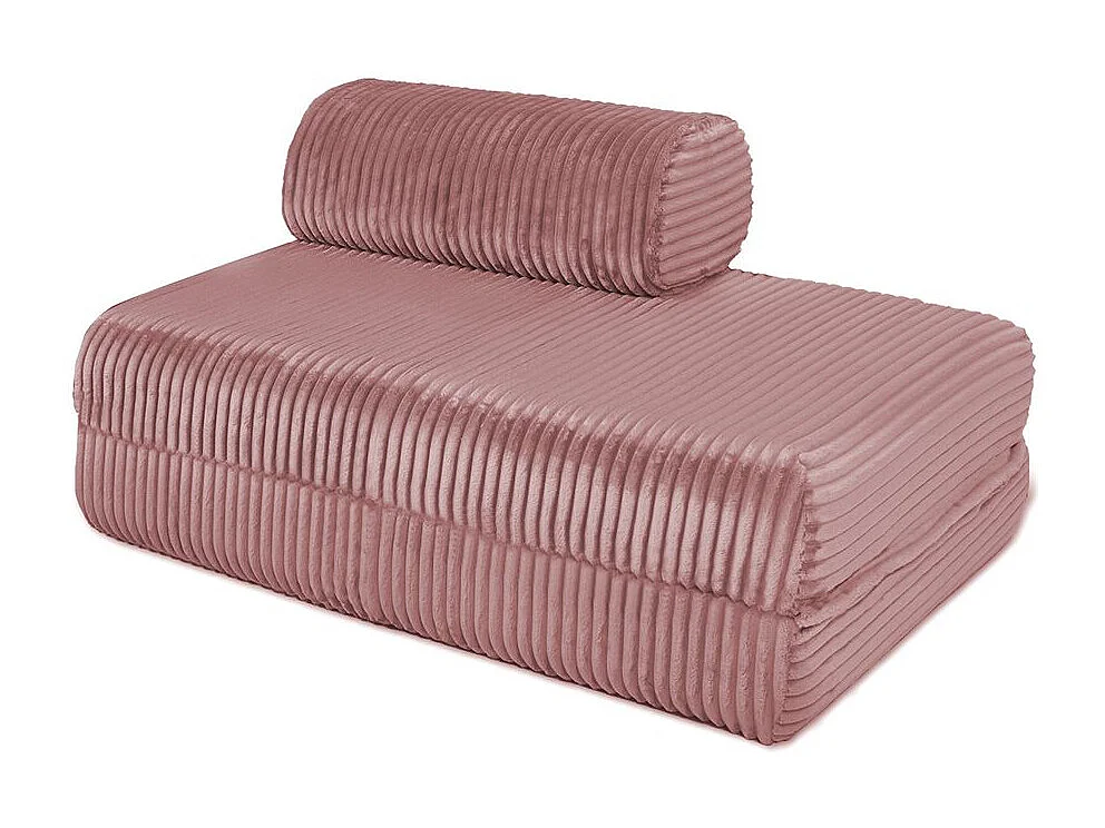 Canapé droit modulable et convertible 3 places - Velours côtelé XL - Rose