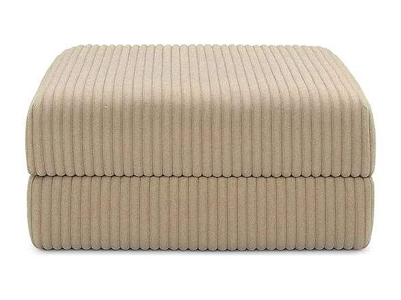 Canapé d'angle modulable et convertible 6 places - Velours côtelé XL - Taupe