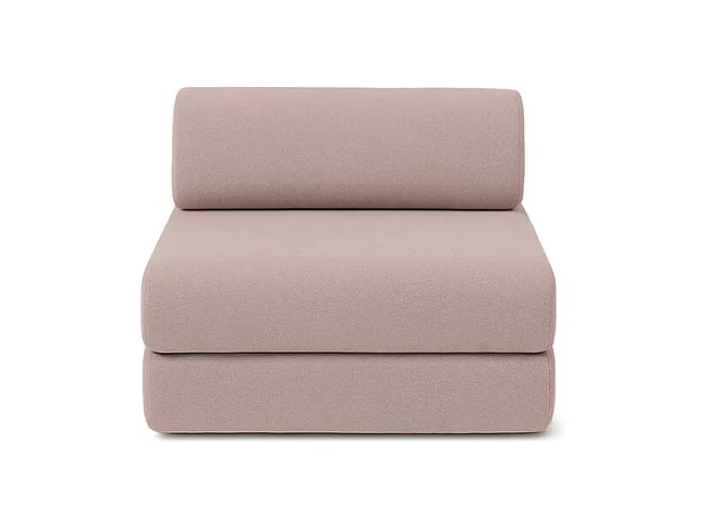 Canapé d'angle modulable et convertible 6 places - Tissu lisse - Rose