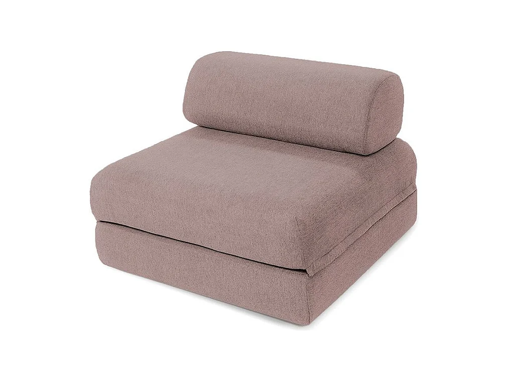 Canapé d'angle modulable et convertible 6 places - Tissu lisse - Rose