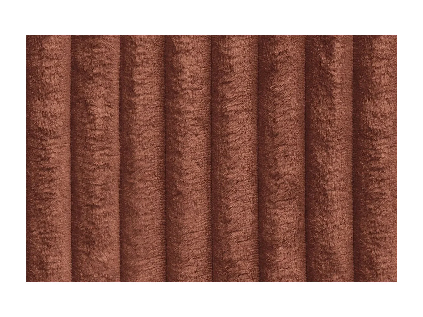 Canapé droit modulable et convertible 3 places - Velours côtelé XL - Terracotta