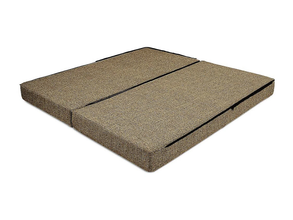 Canapé droit modulable et convertible 3 places - Tissu tweed - Jaune