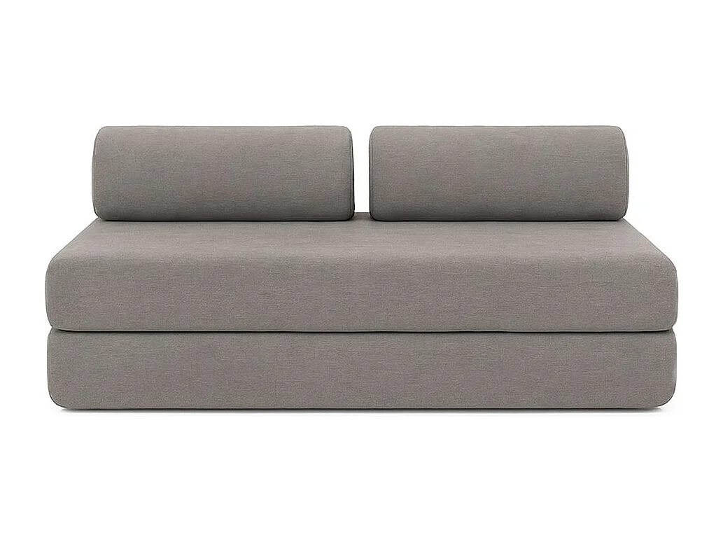 Canapé droit modulable et convertible 3 places - Tissu lisse - Gris