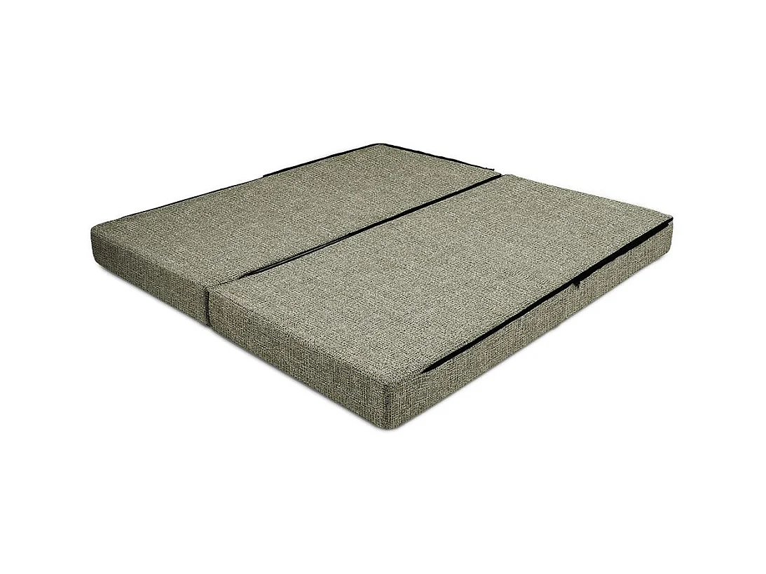 Canapé droit modulable et convertible 3 places - Tissu tweed - Vert