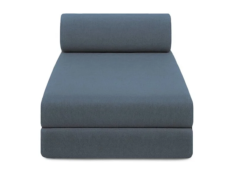 Canapé d'angle modulable et convertible 5 places - Tissu lisse - Bleu