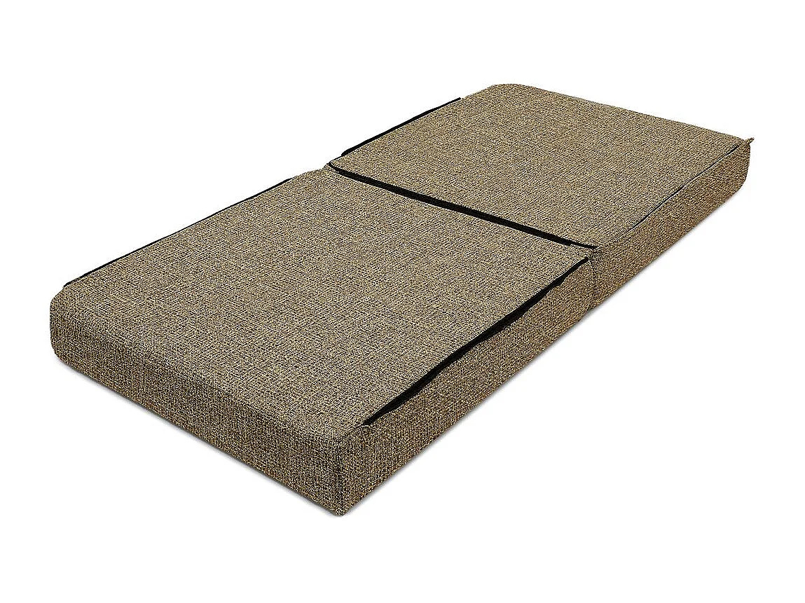 Canapé d'angle modulable et convertible 4 places - Tissu tweed - Jaune