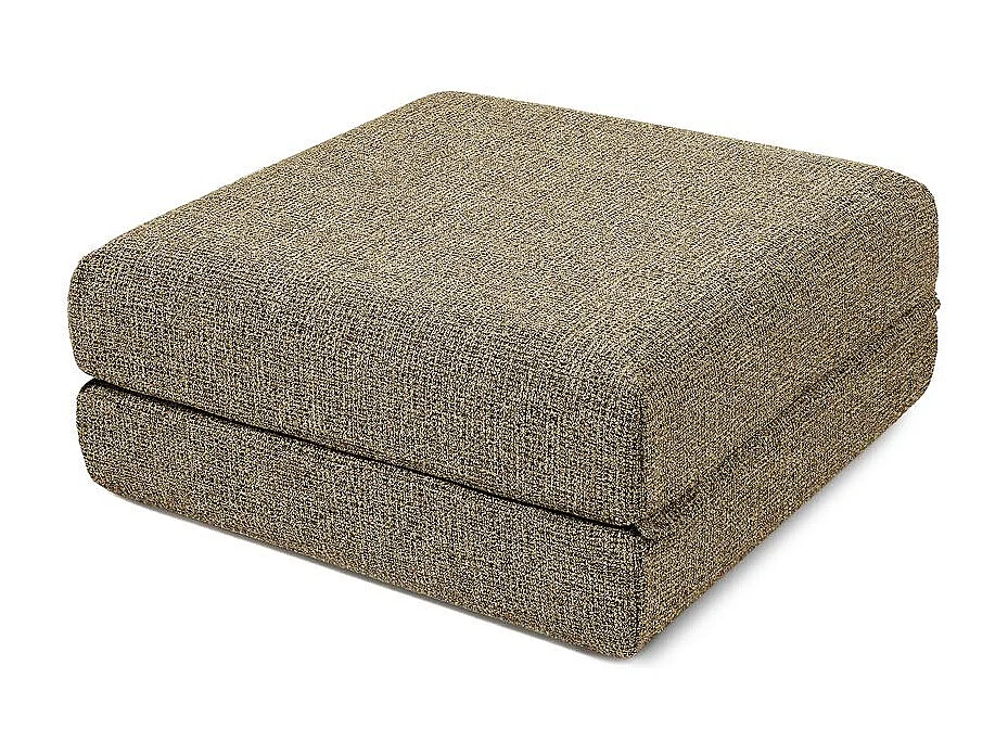 Canapé d'angle modulable et convertible 4 places - Tissu tweed - Jaune