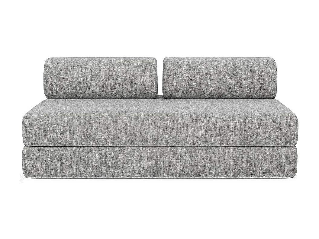 Canapé d'angle modulable et convertible 6 places - Tissu tweed - Gris