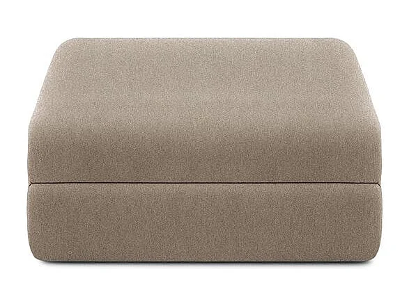 Canapé d'angle modulable et convertible 4 places - Tissu lisse - Taupe