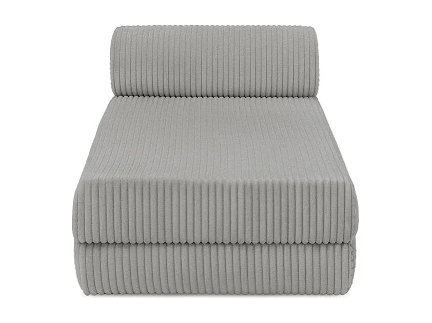 Canapé d'angle modulable et convertible 6 places - Velours côtelé XL - Gris clair