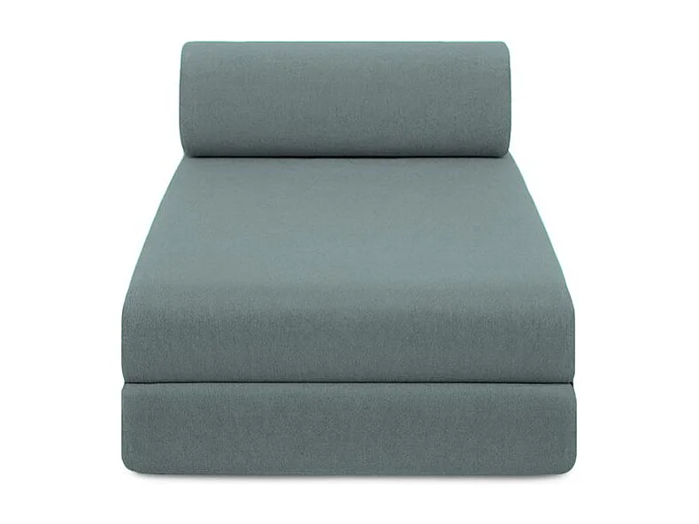 Canapé d'angle modulable et convertible 6 places - Tissu lisse - Bleu vert