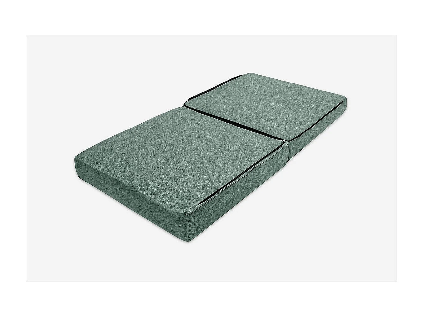 Canapé d'angle modulable et convertible 4 places - Tissu lisse - Bleu vert