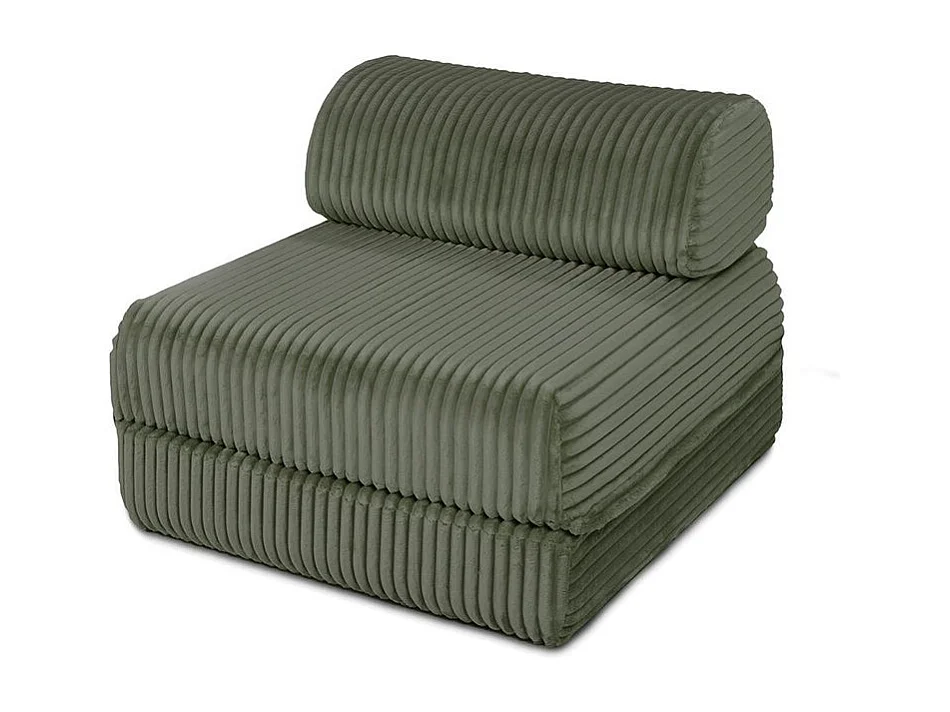 Canapé droit modulable et convertible 4 places - Velours côtelé XL - Vert