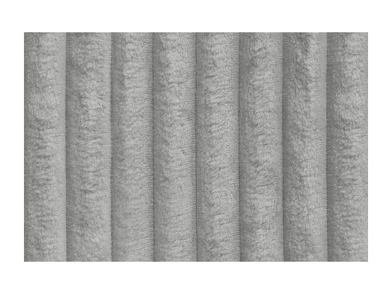 Canapé droit modulable et convertible 4 places - Velours côtelé XL - Gris clair