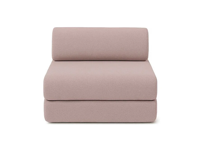 Canapé droit modulable et convertible 3 places - Tissu lisse - Rose