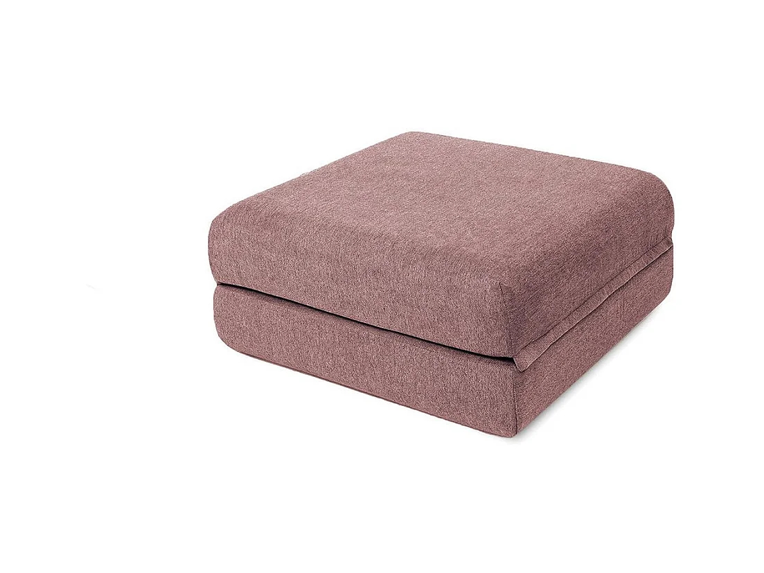 Canapé d'angle modulable et convertible 4 places - Tissu lisse - Terracotta