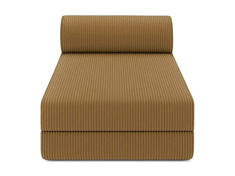 Canapé d'angle modulable et convertible 6 places - Velours côtelé - Jaune