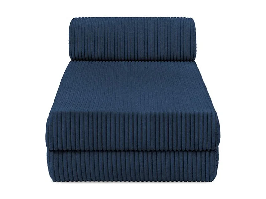 Canapé d'angle modulable et convertible 5 places - Velours côtelé XL - Bleu