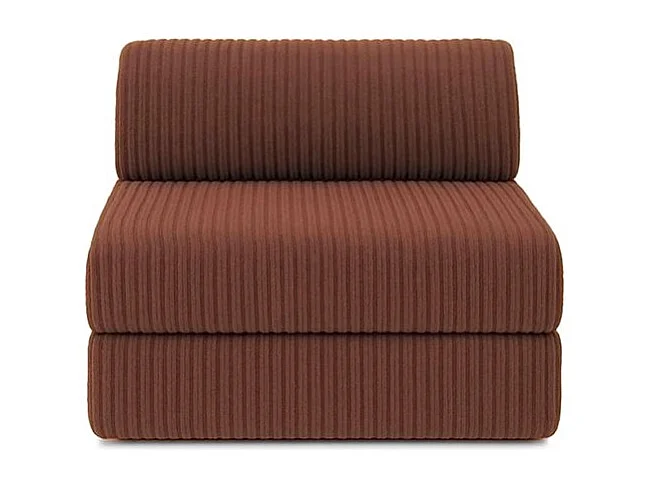 Canapé droit modulable et convertible 4 places - Velours côtelé XL - Terracotta