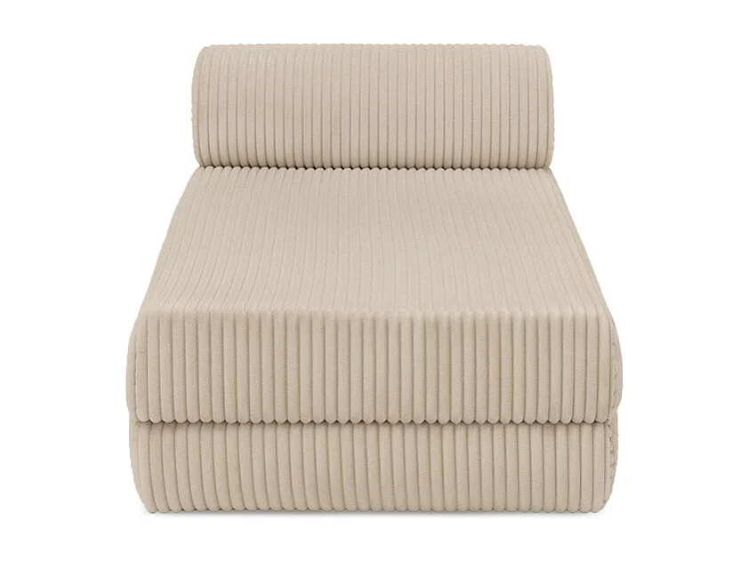 Canapé d'angle modulable et convertible 6 places - Velours côtelé XL - Beige