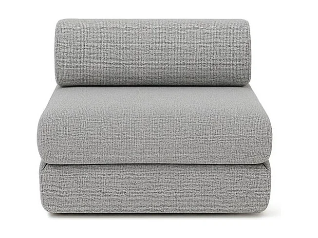 Canapé d'angle modulable et convertible 6 places - Tissu tweed - Gris