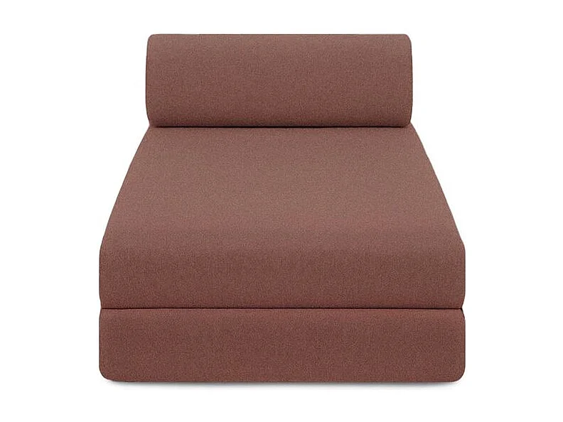 Canapé d'angle modulable et convertible 5 places - Tissu lisse - Terracotta