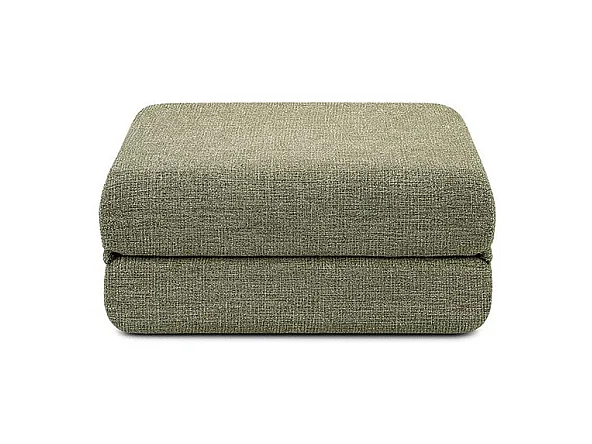 Canapé d'angle modulable et convertible 4 places - Tissu tweed - Vert