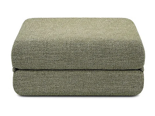 Canapé d'angle modulable et convertible 4 places - Tissu tweed - Vert
