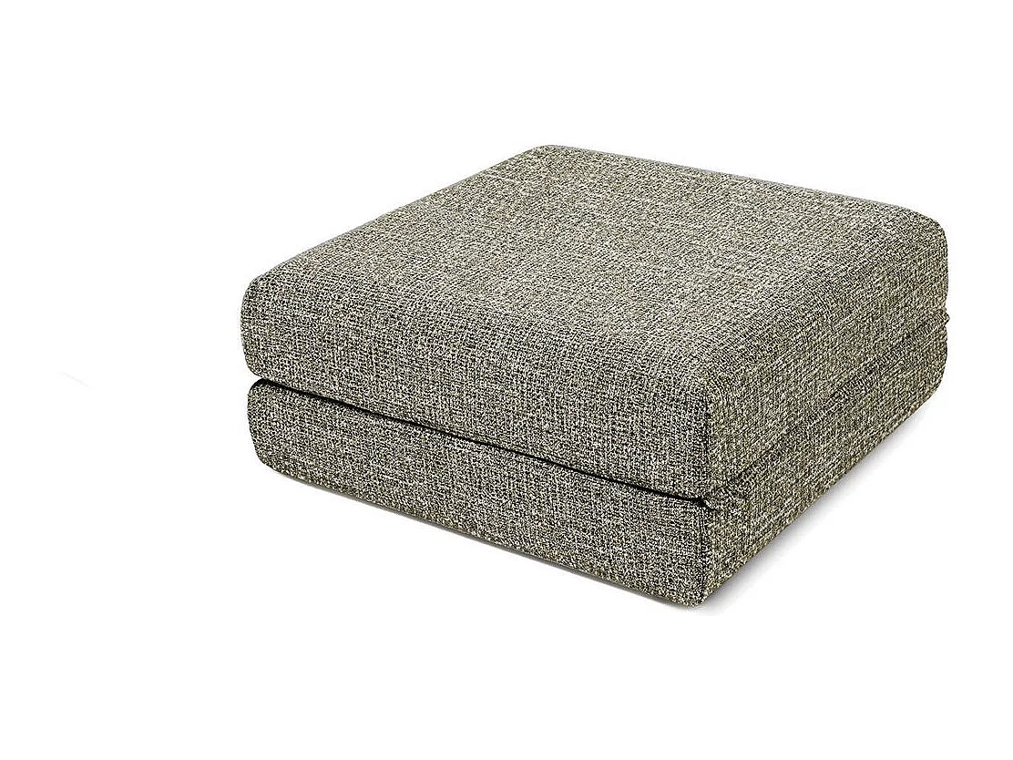 Canapé d'angle modulable et convertible 4 places - Tissu tweed - Vert