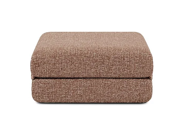 Canapé d'angle modulable et convertible 4 places - Tissu tweed - Rouge