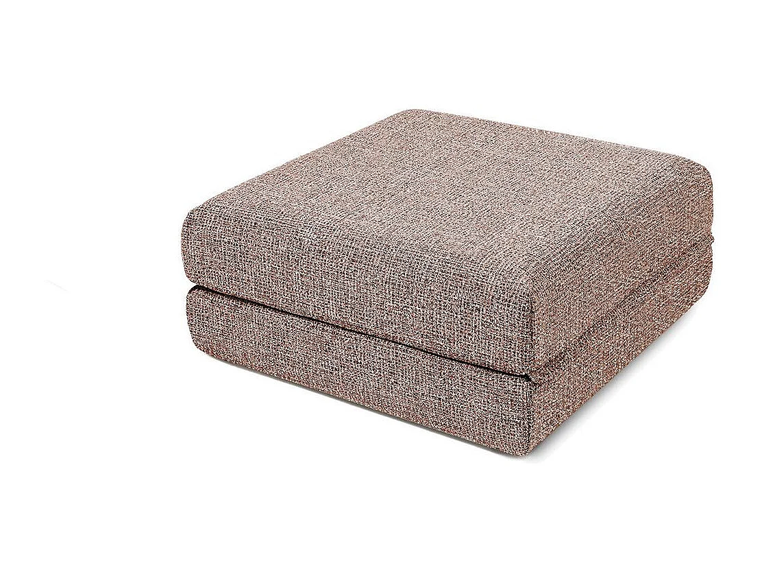 Canapé d'angle modulable et convertible 4 places - Tissu tweed - Rouge
