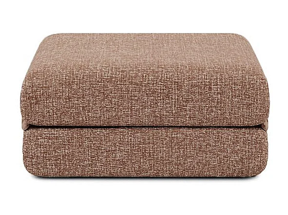 Canapé d'angle modulable et convertible 4 places - Tissu tweed - Rouge