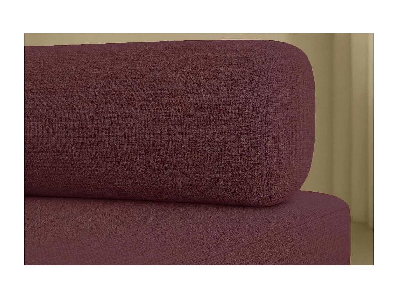 Canapé droit modulable et convertible 4 places - Tissu lisse - Rouge