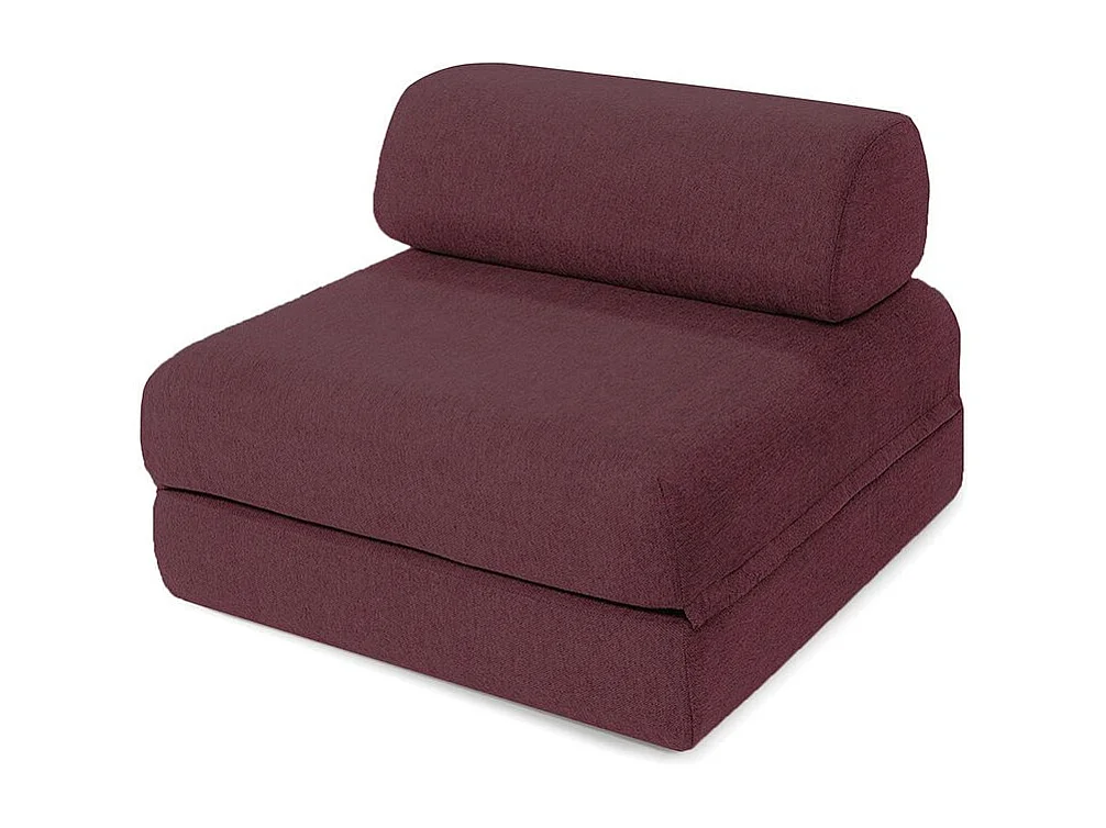 Canapé droit modulable et convertible 4 places - Tissu lisse - Rouge