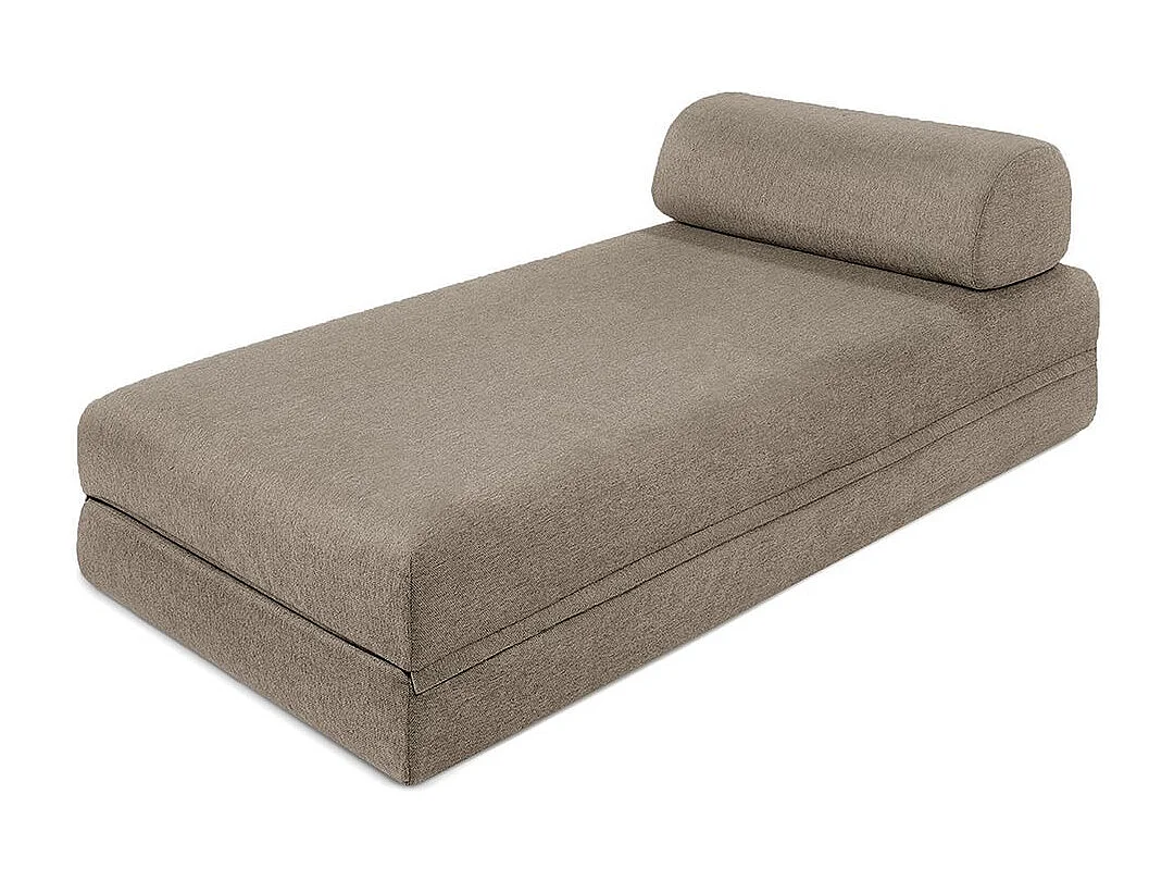 Canapé d'angle modulable et convertible 6 places - Tissu lisse - Taupe