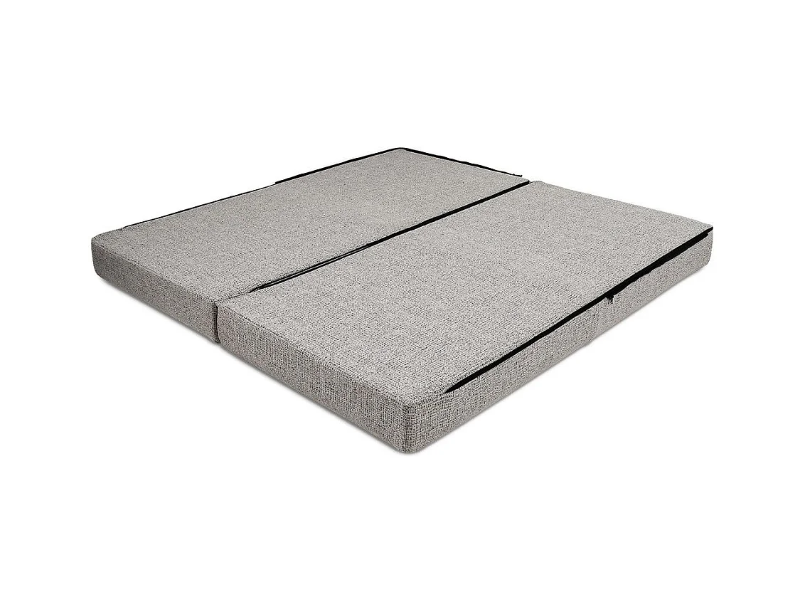 Canapé droit modulable et convertible 3 places - Tissu tweed - Gris