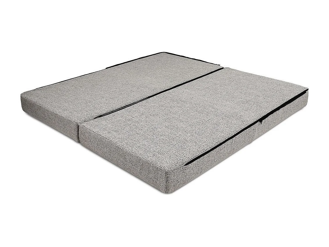 Canapé droit modulable et convertible 3 places - Tissu tweed - Gris