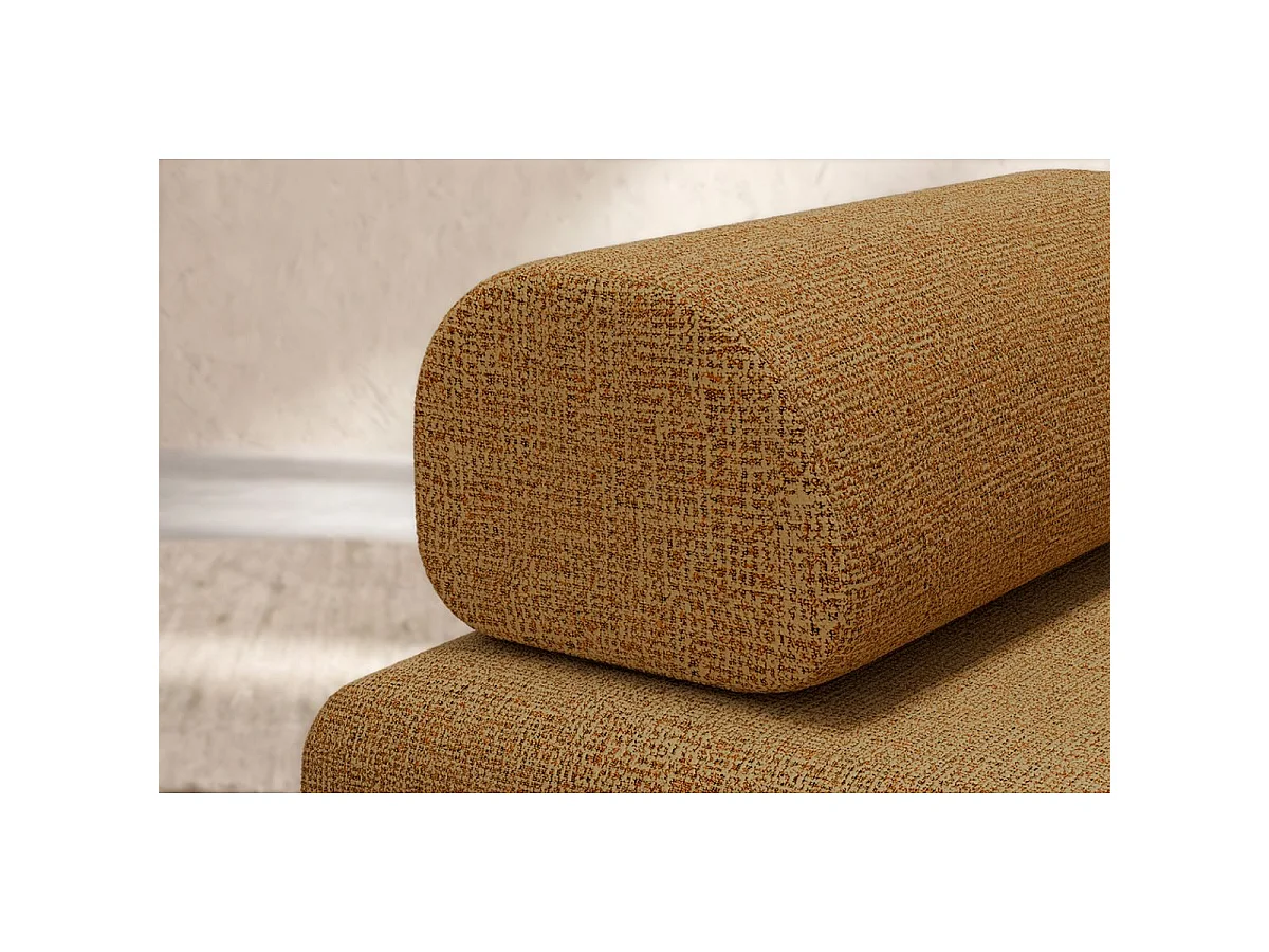 Fauteuil modulable et convertible - Tissu tweed - Jaune