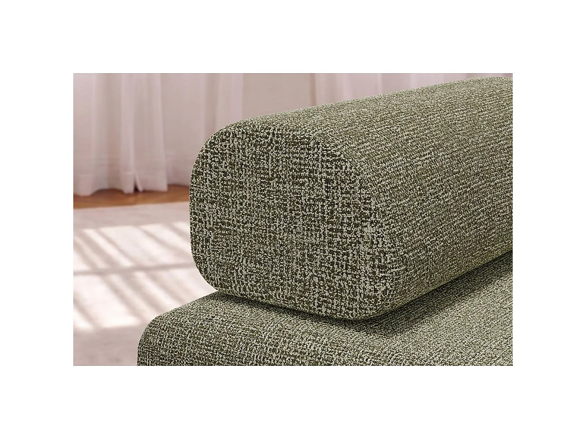 Fauteuil modulable et convertible - Tissu tweed - Vert
